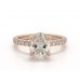 Помолвочное кольцо из 14-каратного розового золота с бриллиантами Petite Pave Crown
