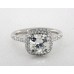 Платиновое помолвочное кольцо с бриллиантами Falling Edge Pave