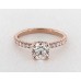 Помолвочное кольцо из 14-каратного розового золота с бриллиантами Petite Pave Crown