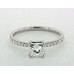 Помолвочное кольцо из 18-каратного белого золота с бриллиантами Petite Pave Crown