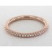 Круглое обручальное кольцо из розового золота 14 карат U Pave (0,16 CTW.)