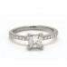 Помолвочное кольцо из 18-каратного белого золота с бриллиантами Petite Pave Crown