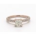 Помолвочное кольцо из 14-каратного розового золота с бриллиантами Petite Pave Crown