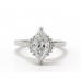 Платиновое помолвочное кольцо с бриллиантами Pave Accent Pave Trio