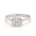 Платиновое помолвочное кольцо с бриллиантами Pave Accent Pave Trio