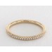 Круглое обручальное кольцо U Pave из желтого золота 18 карат (0,16 CTW.)