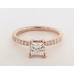 Помолвочное кольцо из 14-каратного розового золота с бриллиантами Petite Pave Crown