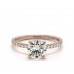 Помолвочное кольцо из 14-каратного розового золота с бриллиантами Petite Pave Crown
