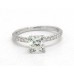 Помолвочное кольцо из 18-каратного белого золота с бриллиантами Petite Pave Crown
