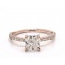 Помолвочное кольцо из 14-каратного розового золота с бриллиантами Petite Pave Crown