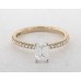 Помолвочное кольцо Petite Pave из желтого золота 14 карат (заподлицо)