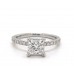 Помолвочное кольцо из 18-каратного белого золота с бриллиантами Petite Pave Crown