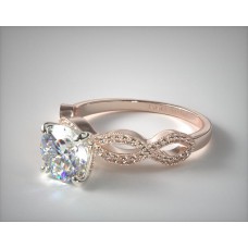 Винтажное обручальное кольцо Infinity из розового золота 14 карат