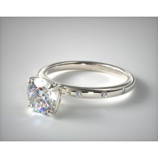 Платиновое обручальное кольцо с бриллиантом Sleek Accent