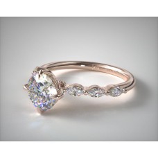 Помолвочное кольцо из 14-каратного розового золота с бриллиантами